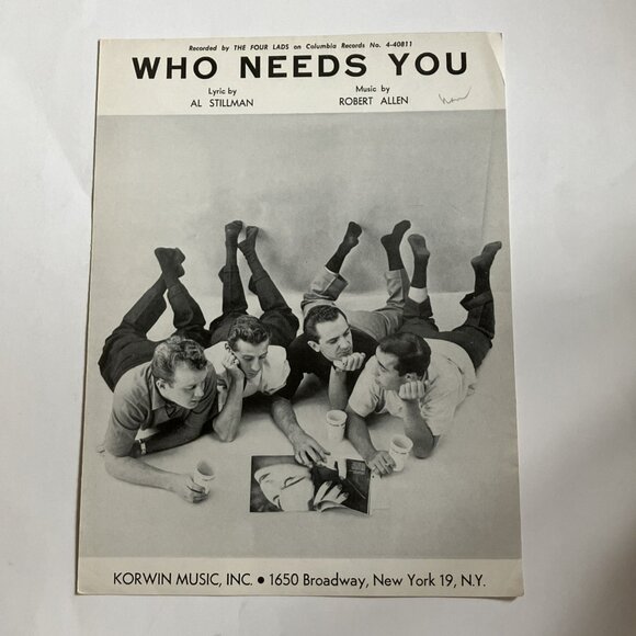 1950s  Vintage Sheet Music Muskrat Ramble Pat Boone Dean Martin The Four Lads - Picture 9 of 16